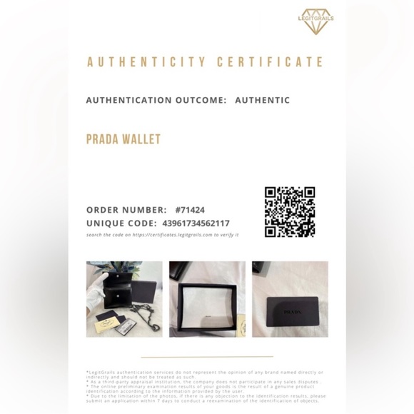 PRADA | ✨NEW✨ Trifold Leather Wallet in Black - Picture 14 of 14